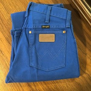 Rare blue vintage wranglers with tags